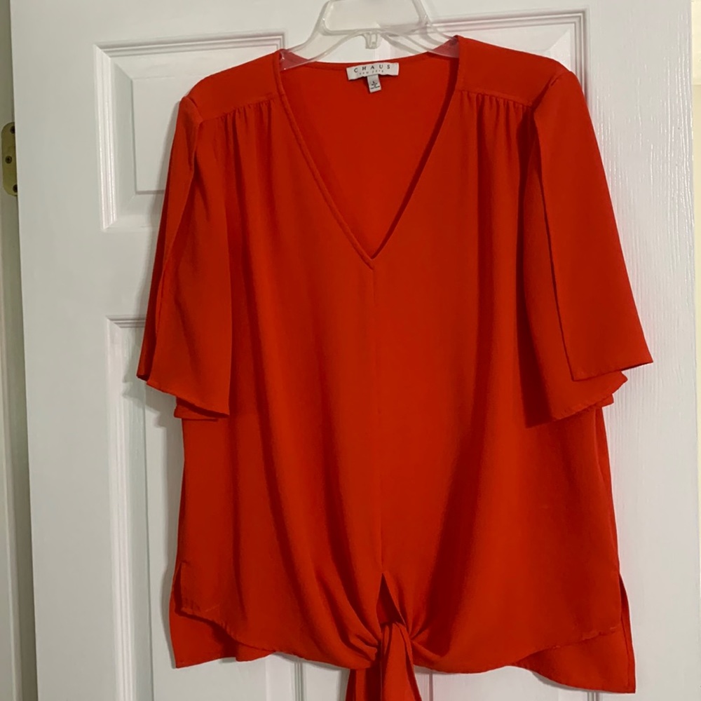 Chai’s crepe split sleeve top